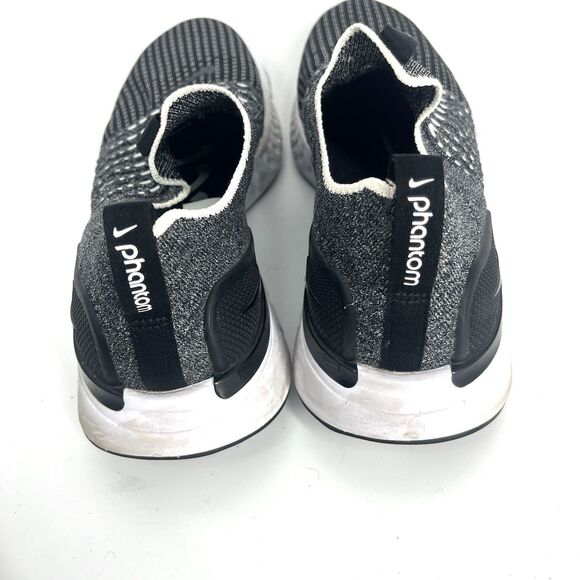 Nike Shoes Size 10.5 Mens Black White React Phantom Road Run Flyknit 2 Pull On - Picture 3 of 8
